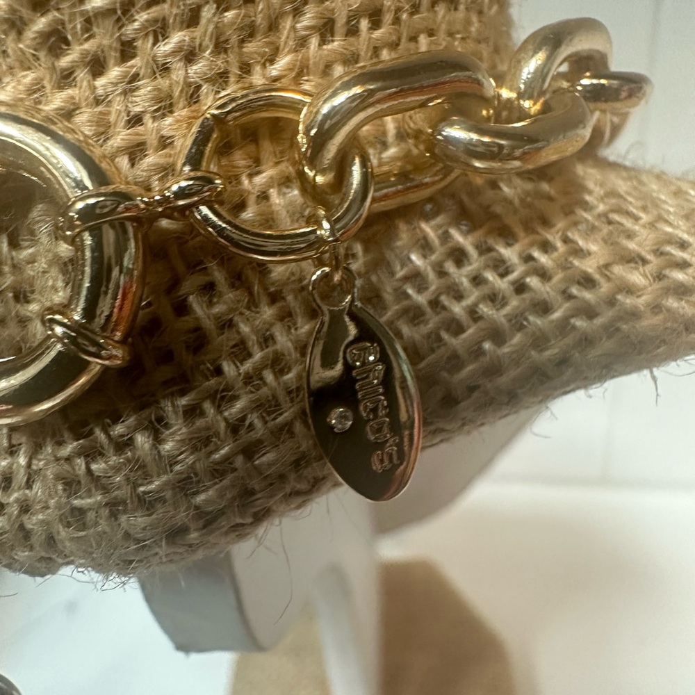 Chico chunky chain necklace in silver and gold colors - Picture 2 of 5